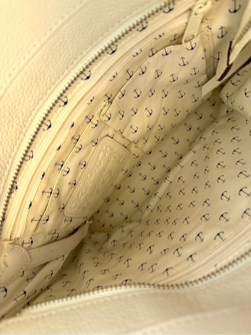 Brighton Dockside Nautical 3D Anchor Leather Appliqué Shoulder Bag Tote - Picture 16 of 16